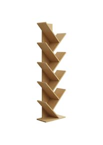 Mid.you Regal , Honigeiche , Holzwerkstoff , 40x140x20 cm , stehend , Wohnzimmer, Regale, Bücherregale