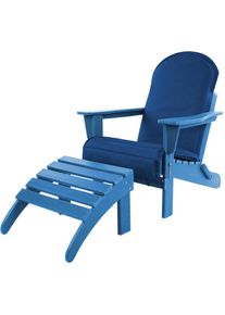 Aspero Heren Zitmeubels 'Adirondack' blauw One Size