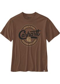 Carhartt Script Graphic, t-shirt , couleur: Marron/Noir/Marron Clair , taille: XL