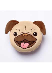 Puckator, Reisezubehör, Relaxeazzz Plüsch Mopps der Mops Hund rundes Reisekissen & Augenmaske, (Kopf- & Nackenkissen)
