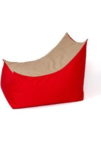 Go Gift, Sitzsack, Tron rot-beige Sako Tasche pouffe XXL 140 x 90 cm