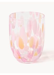 ANNA VON LIPA Szklanka ze szkła dmuchanego Big Confetti, 6 szt. Pudrowy róż Szkło Ø 7 x W 10 cm, 250 ml