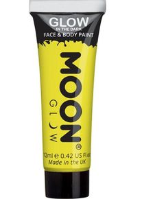 Smiffys Maquillage lumineux visage et corps jaune 12ml