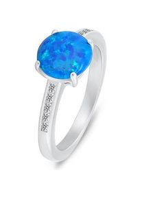 Brilio, Ring, Silver - Charming silver ring with opal and zircons RI107WB - Circuit: 52 mm, (52)