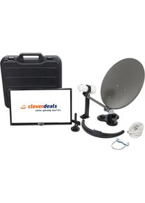 Opticum Red LE-19T30921 19" LED-Fernseher-Set HD Triple Tuner Kfz-Adapter DVB-T 35cm SAT-Antenne Campingkoffer