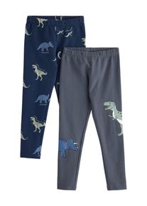 Lindex Leggings 'Trucks' blauw denim / donkerblauw / donkergrijs / pastelgroen 92