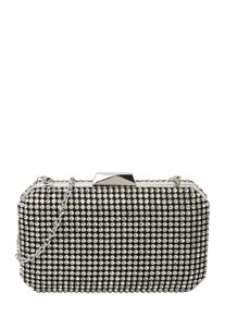 Mascara Clutch Damen schwarz / silber Größe One Size