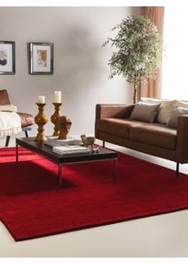 benuta Nest Tapis de laine Jamal Rouge 80x150 cm - Tapis en fibres naturelles