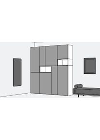 Pickawood Meuble de rangement avec cubes intégrés Mélaminé premium