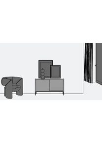 Pickawood Commode avec portes coulissantes sur demande spéciale Mélaminé premium