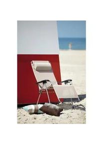 jankurtzmöbel Fiam Garten-Relaxsessel , Taupe , Metall, Kunststoff, Textil , 70x136x86 cm , wetterfest, UV-beständig , Gartenmöbel, Gartenliegen, Liegestühle