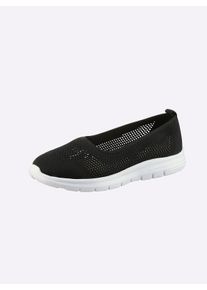Andrea Conti Dames ballerina in zwart ,maat 36, Witt, 100% Textiel