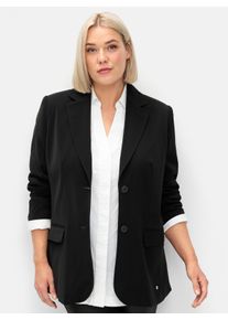 sheego Dames Blazer met reverskraag in zwart ,maat 40, Witt, 100% Polyester