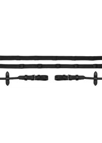 Schockemöhle Durasoft Rolled Grip SP Zügel, WB, black/silver