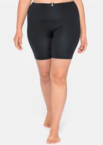 sheego Dames Lange slip met hoge band, van microgaren in zwart ,maat 40, Witt, 76% Polyamide, 24% Elastan