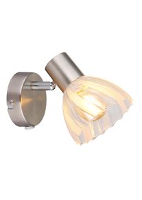 Zachery Plafonnier, Spot de plafond, Applique murale, Spot mural Luminaires Globo Lighting Nickel mat, 1 lumière