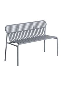 Petite Friture Week-End Garden Banc avec dossier Petite Gris pierre (Stone grey)