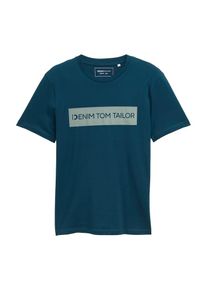 Tom Tailor Denim Koszulka dla mężczyzn benzyna / pastelowy zielony Rozmiar XXL