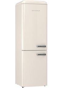 Gorenje ONRK619DC-L Retro Stand-Kühl-Gefrierkombination 60cm breit 300 Liter NoFrost Türanschlag links champagne creme