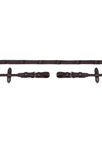 Schockemöhle Durasoft Rolled SP Zügel, WB, dark brown/silver