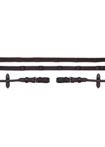 Schockemöhle Durasoft Rolled Grip SP Zügel, WB, dark brown/silver