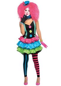 Amscan Déguisement clown coloré fille