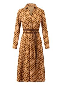 Kraimod Blusenkleid Damen braun / safran Größe 34