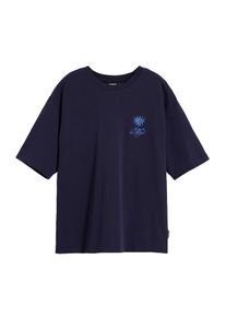 Desigual Koszulka dla mężczyzn niebieski / niebieska noc / ciemnobrązowy / biały Rozmiar L