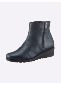 Dames Laarsje in marine ,maat 36, Witt, 100% Glad leer