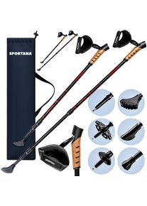 Sportana Nordic Walking stokken set van 2 Rood