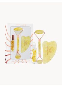 Crystallove Komplet do pielęgnacji ciała z bursztynu cytrynowego Crystallove, 3 elem. Różne rozmiary
