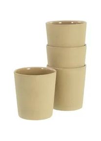 Creatable Kaffeebecherset , Hellbraun , Keramik , 4-teilig , 500 ml , 22.5x13.5x22.5 cm , Geschirr, Tassen, Tassen Sets