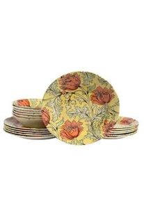 Creatable Tafelservice , Multicolor , Keramik , 18-teilig , Blume , 30x32x31 cm , stapelbar , Geschirr, Geschirrsets, Tafelservice