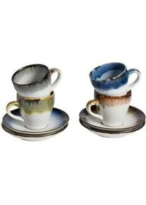 Creatable Tassenset , Multicolor , Keramik , 8-teilig , 80 ml , 19x19x19 cm , Geschirr, Tassen, Tassen Sets