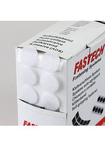 1 Puntos de gancho y bucle en caja dispensadora, 230 sets, 20 mm, autoadhesivo blanco | Di&aacute;metro: 20 mm, pl&aacute;stico