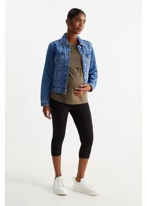 C&A Mama C&A Wielopak, 2 szt.-ciążowe legginsy i legginsy capri, Czarny, Rozmiar: S