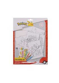 Euromic POKÉMON Colouring set with colouring sheets and 6 pre-sharpened colouring pencils packed in polybag with header card