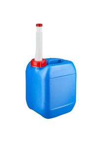 5 liters blå dunk med fleksibelt udløbsrør