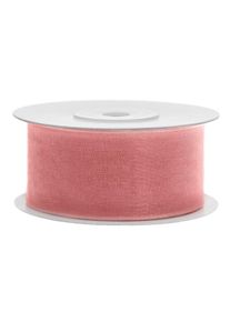 partydeco Ruban mousseline de soie 25m vieux rose