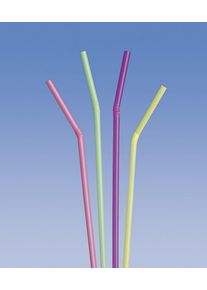 40 pailles Flexi couleur néon 24cm