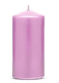 partydeco 6 bougies piliers Rio lilas 12cm