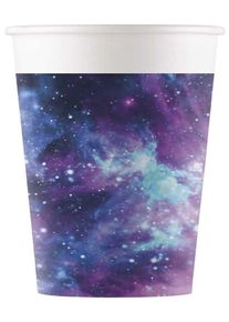 Procos 8 gobelets en papier Space Galaxy 200 ml