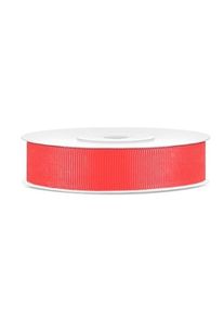 partydeco Ruban gros-grain de 25 m de large en rouge-orange
