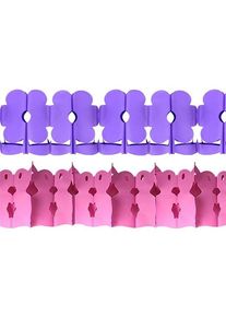 2 guirlandes de Pâques de fleurs & lapins 1,2 m