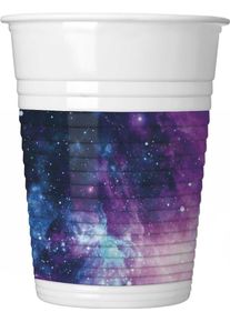 Procos 8 bicchieri di plastica galassia 200 ml (10er Multipack)
