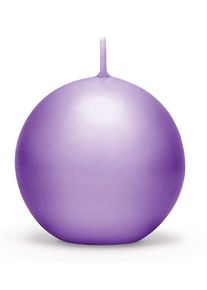 partydeco 6 bougies boules Torino violet 8cm