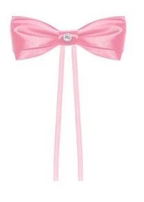 partydeco 4 lazos de raso rosa con gema 15cm