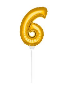 Folat Ballon bâton aluminium numéro 6 or 36cm