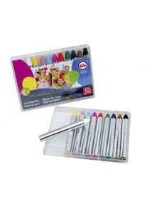 10 karnevalsminkblyanter sæt Fancy Colours