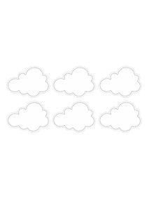 partydeco 6 cloud-shaped labels
